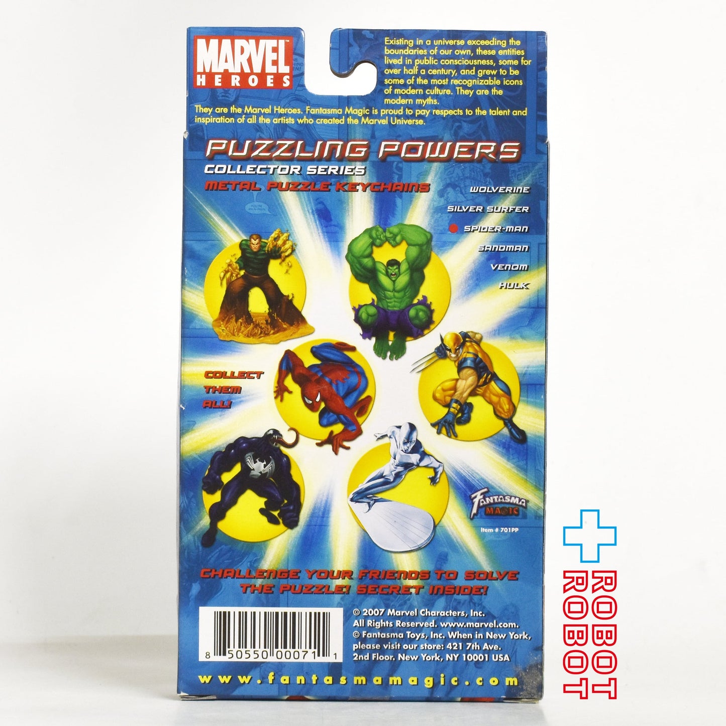 ファンタズマ マーベルヒーローズ スパイダーマン メタルパズル キーチェーン 2007 未開封