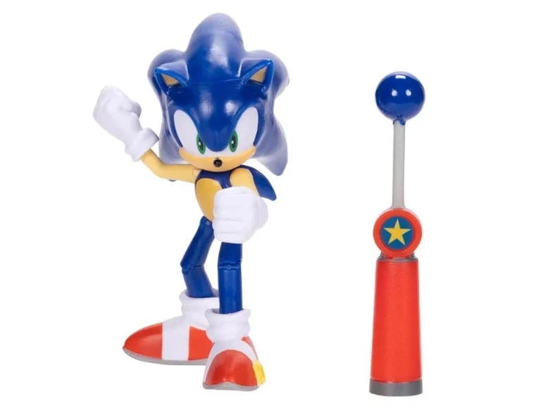 ソニック・ザ・ヘッジホッグ ウェーブ22 ソニック w/ ブルーチェックポイント 4インチ アクションフィギュア 未開封