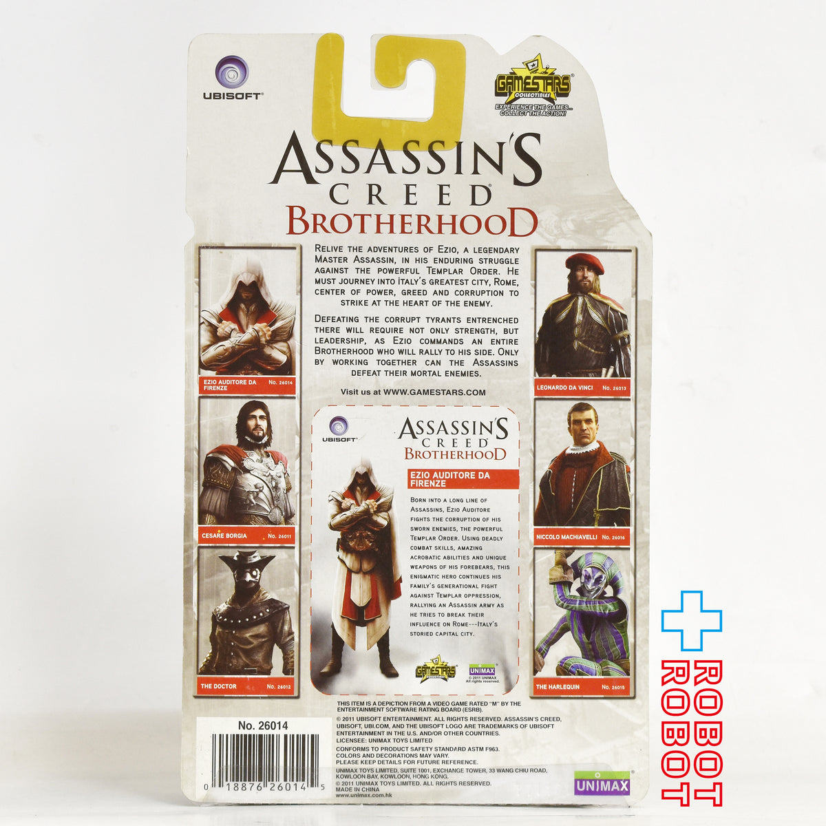 ユービーアイソフト ゲームスターズ コレクティブルス アサシンクリード アサシン クリード ブラザーフッド エツィオ・アウディトーレ・ダ・フィレンツェ アクションフィギュア 未開封