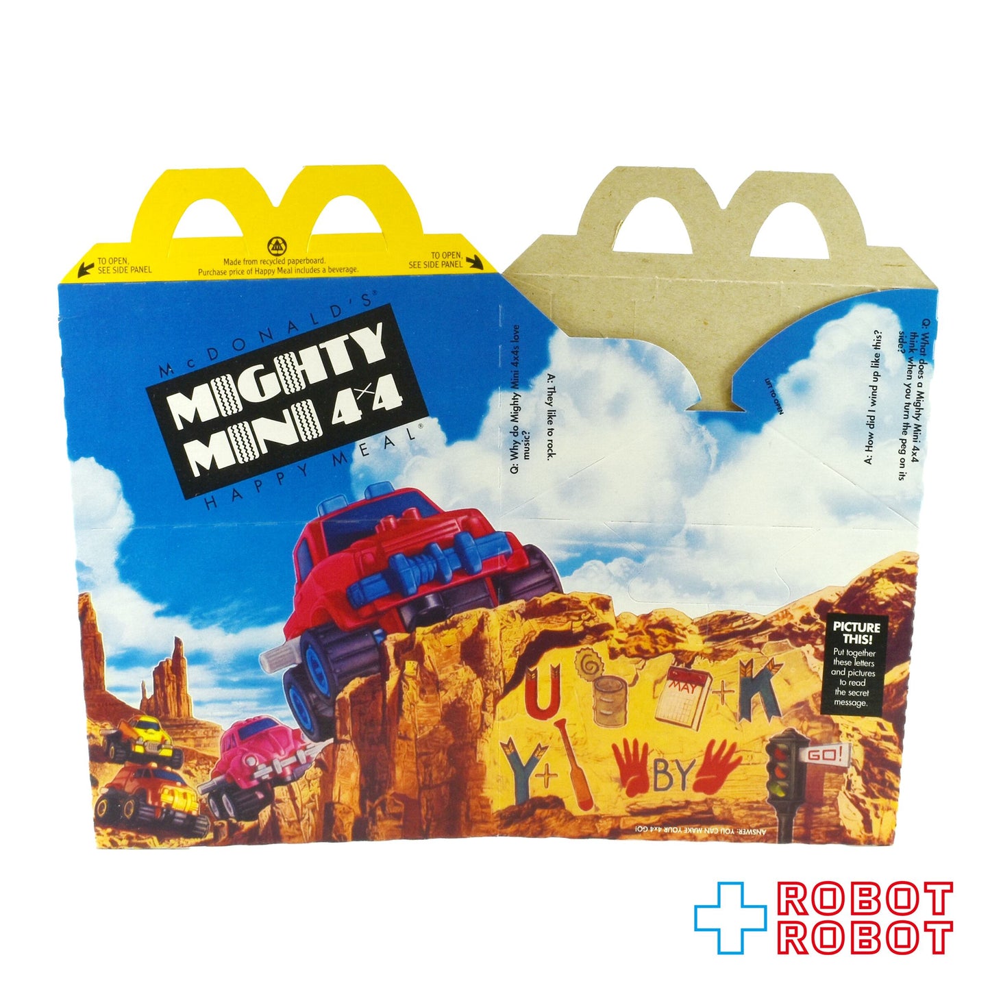 マクドナルド ハッピーセット空箱 ハッピーミールペーパーボックス マイティミニ 1991
