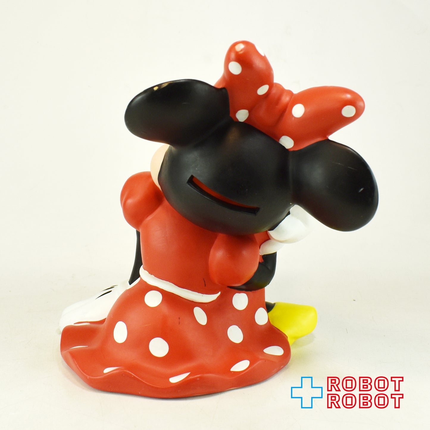 ディズニー ミニーマウス 頬杖 ソフビ 貯金箱