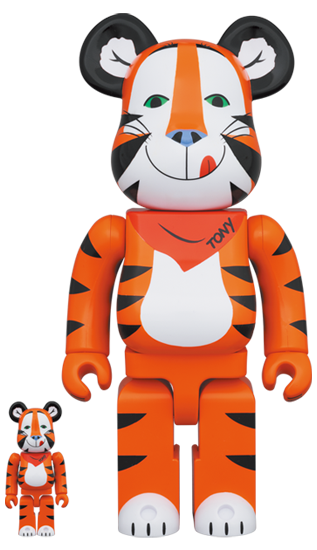 メディコム BE@RBRICK ベアブリック 100% & 400% ケロッグ トニー・ザ・タイガー ヴィンテージ Ver 未開封 ♦︎４号店商品 - ROBOTROBOT
