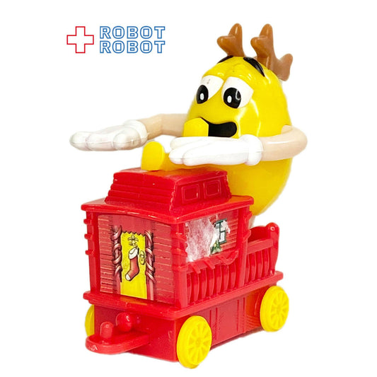 ※ペイントロス：M&M's 2002 クリスマス・トレイン・トッパー サンタハット ピーナッツイエロー 車掌車レッド 企業物