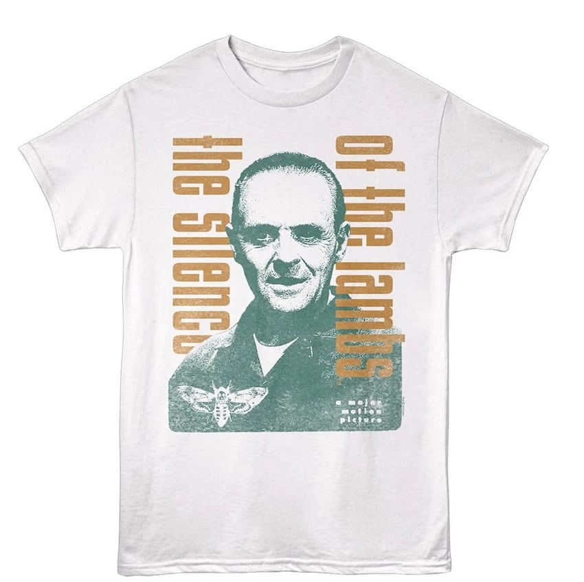羊たちの沈黙 ハンニバル・レクター グラフィック Tシャツ ホワイト アメリカンクラシックス