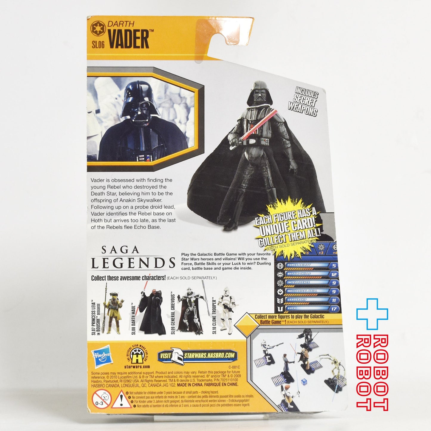 スター・ウォーズ SL2010 SL06 ダース・ベイダー アンマスクド サーガ・レジェンズ 3.75インチ アクションフィギュア 未開封
