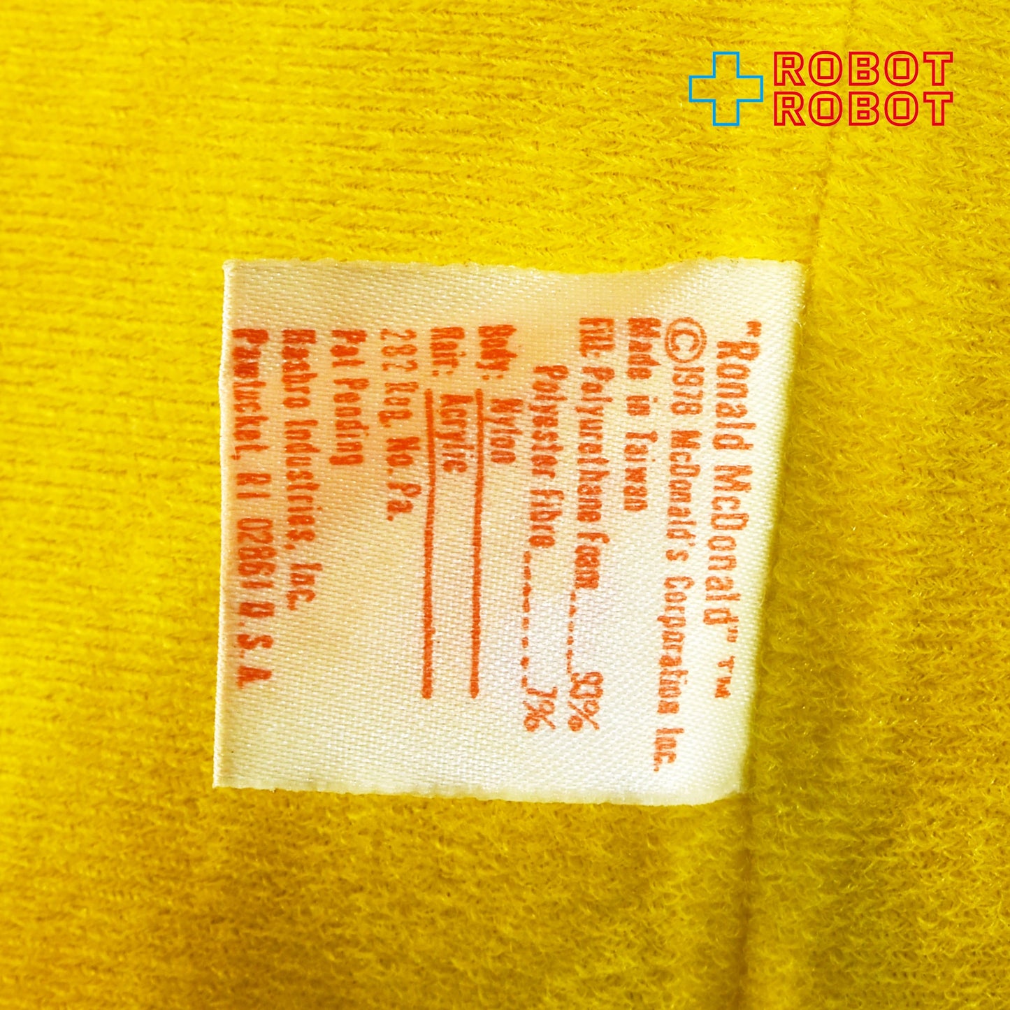 ハズブロ ロナルド・マクドナルド 笛付ビッグドール 1978 ※難あり