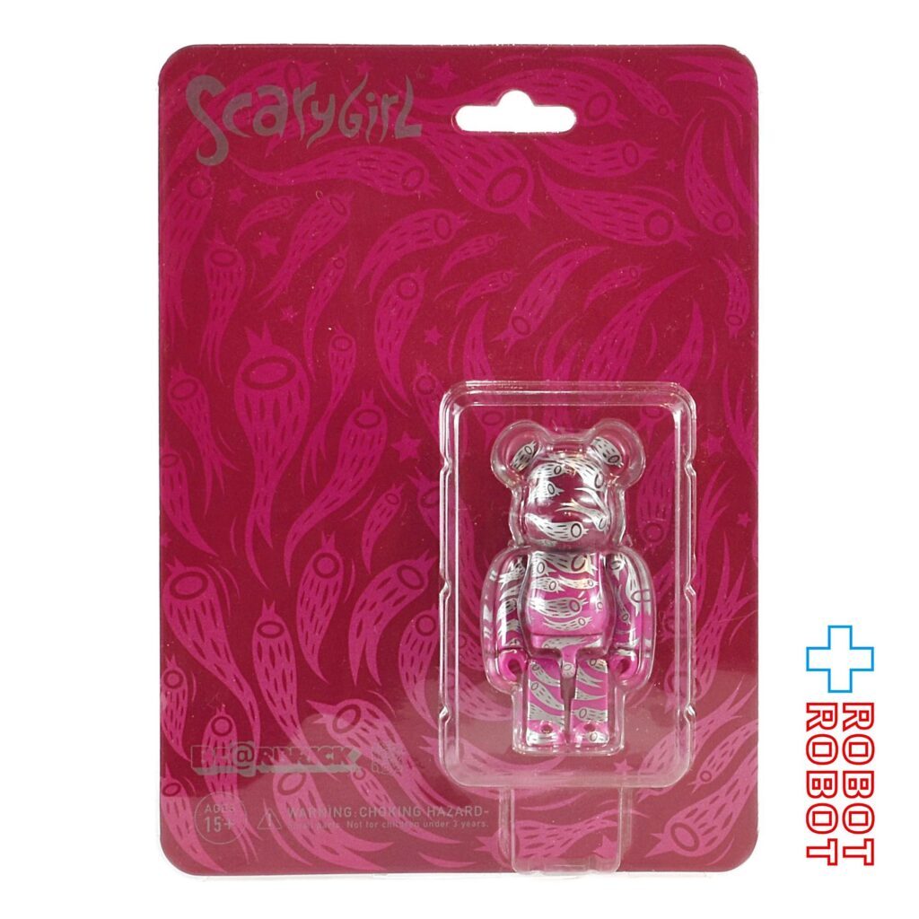 メディコム BE@RBRICK 100％ ベアブリック スケアリーガール シルバーバード 台北トイフェスティバル限定