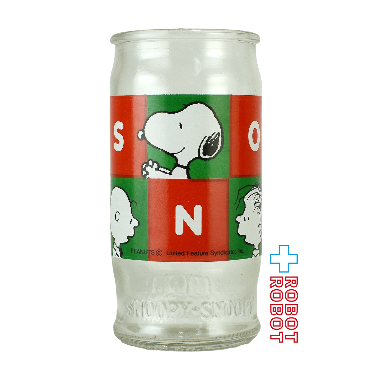 ピーナッツ・ギャング スヌーピー '07 ガラス 空き瓶 カップ グラス