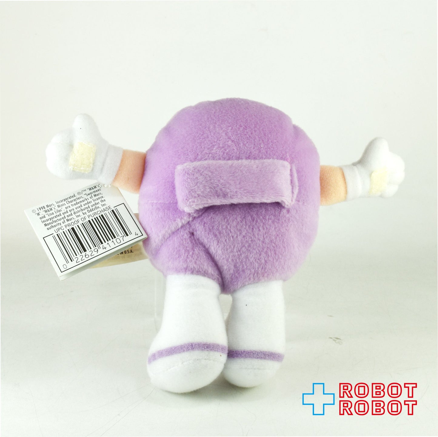 M&M's ミニズ サワーミーズ プラッシュ コレクティブル ライト パープル  エムアンドエムズ ぬいぐるみ人形 1998 紙タグ付き