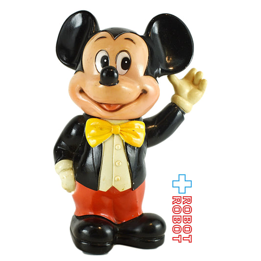 ディズニー ミッキーマウス タキシード 左手上げ ソフビ貯金箱 KOREA