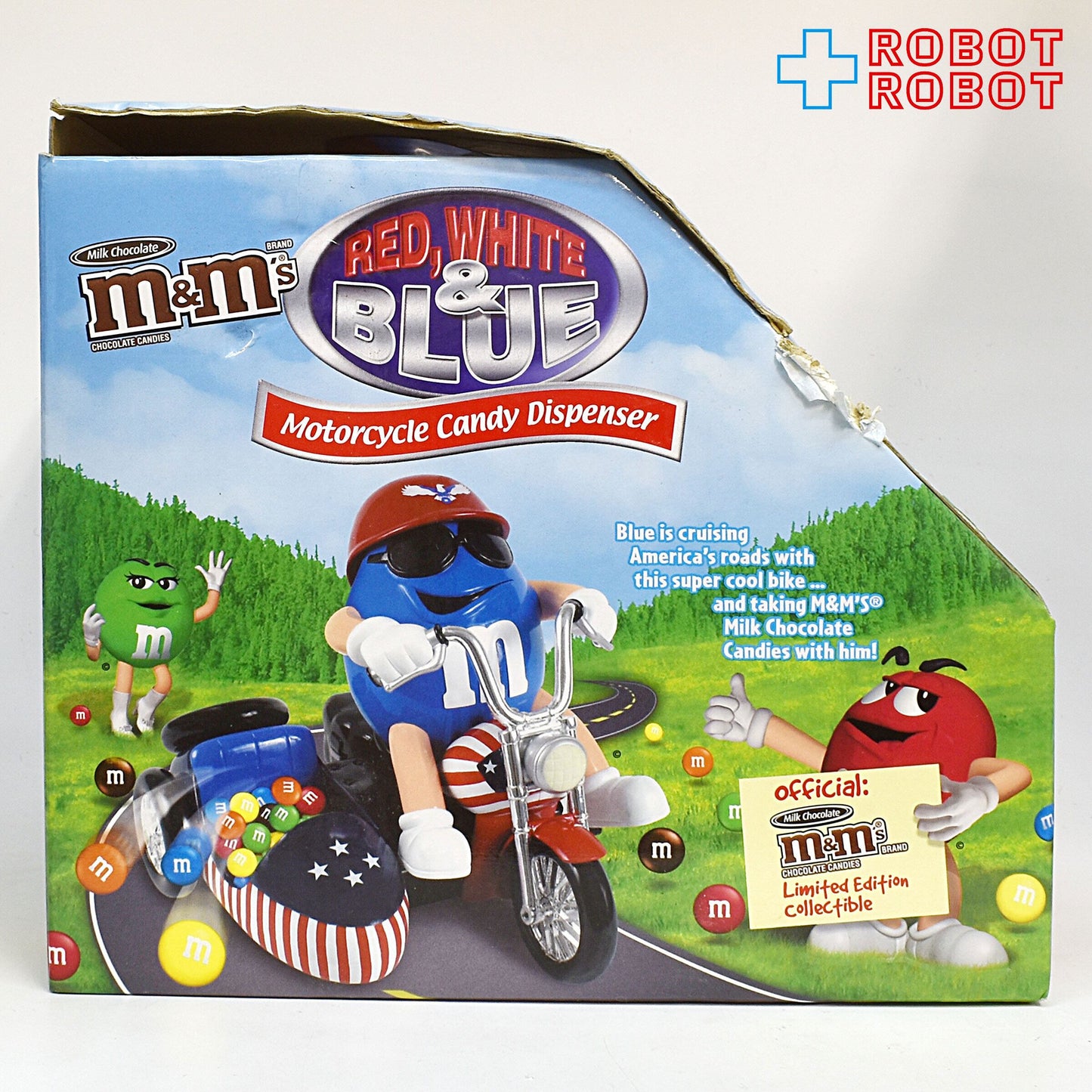 M&M's ブルー フリーダム・ライダー ディスペンサー エムアンドエムズ 箱入