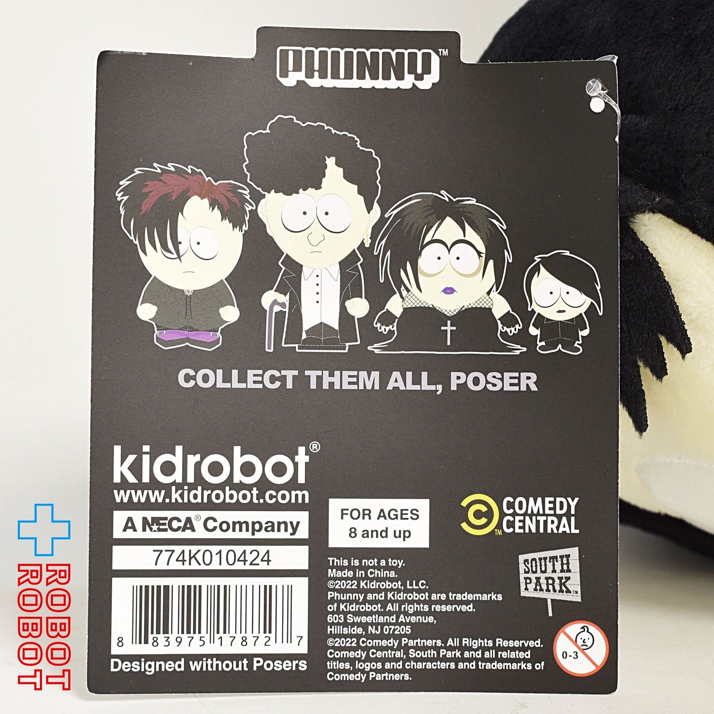 キッドロボット サウスパーク ゴスキッズ ピート 8インチ プラッシュ ぬいぐるみ人形 紙タグ付き