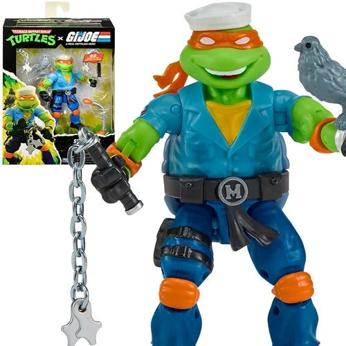 プレイメイツ ティーンエイジ・ミュータント・ニンジャ・タートルズ TMNT x G.I.ジョー ミケランジェロ as シップレック アクションフィギュア 未開封