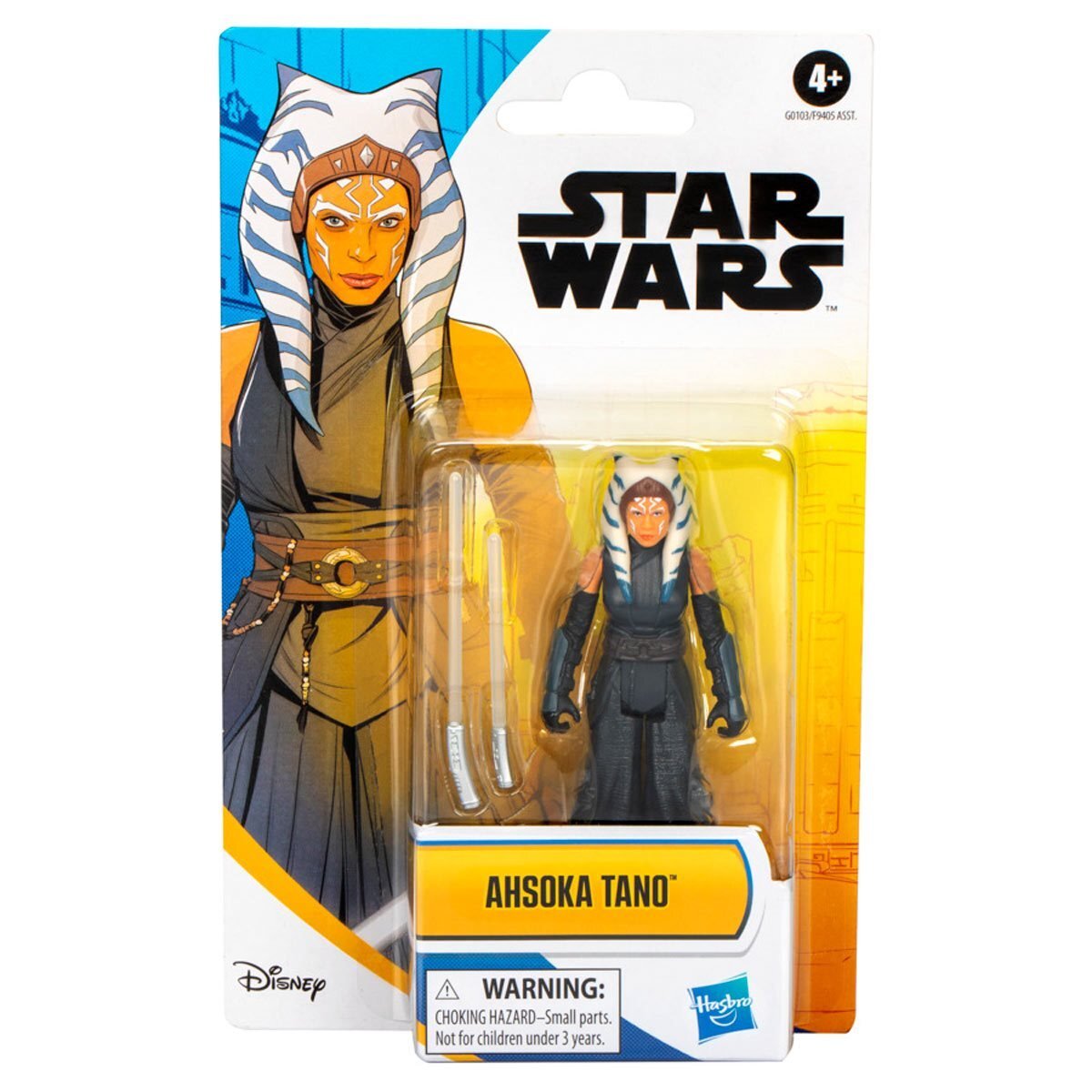 ※パッケージダメージ：ハズブロ スター・ウォーズ エピックヒーローシリーズ ウェーブ1 アソーカ・タノ 4インチ デラックスアクションフィギュア 未開封