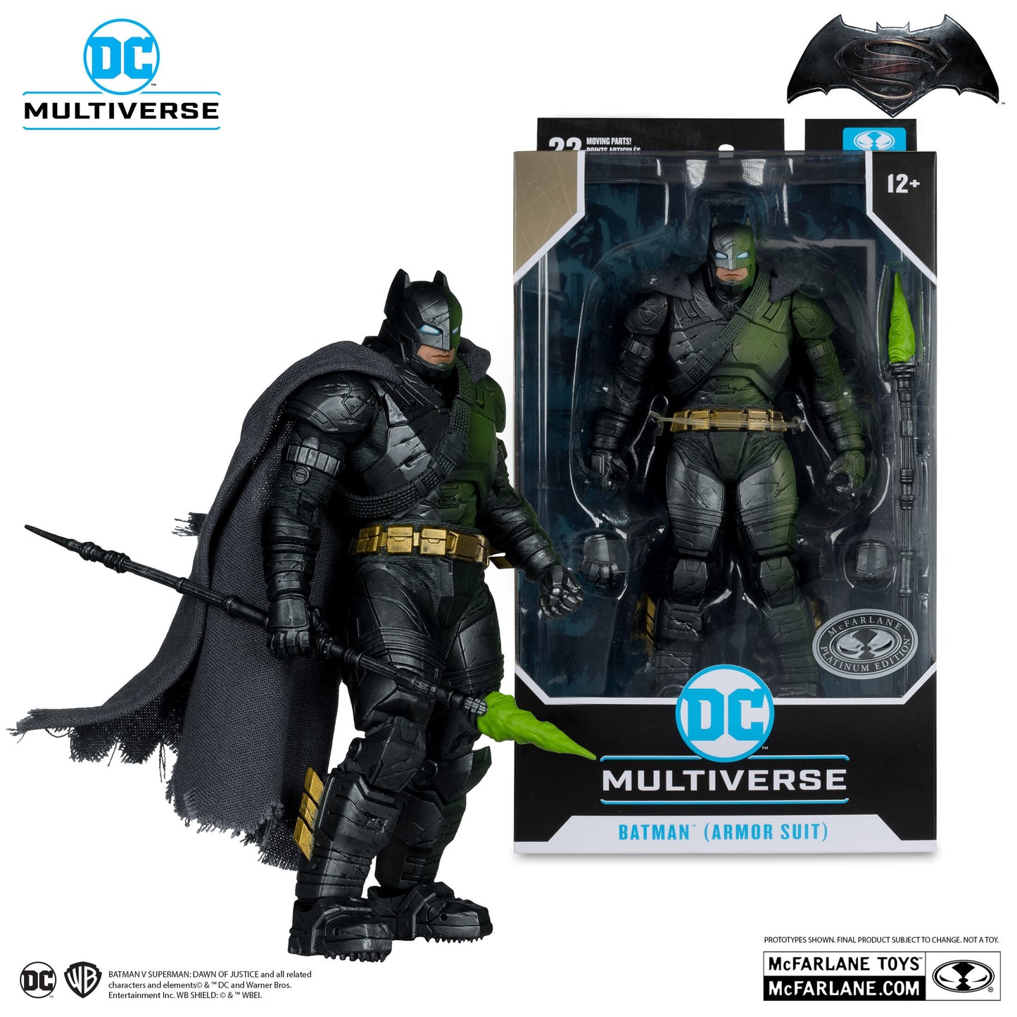 マクファーレン・トイズ DCマルチバース バットマン vs スーパーマン ジャスティスの誕生 アーマード・バットマン プラチナム・エディション 7インチ アクションフィギュア 未開封