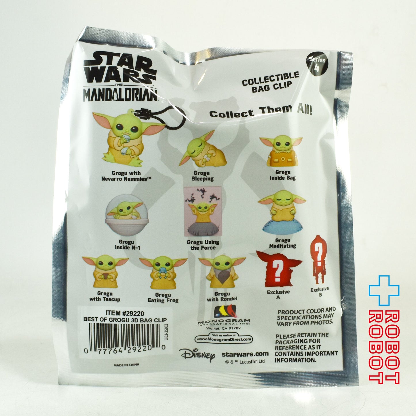 モノグラム フィギュラル バッグ クリップ スター・ウォーズ マンダロリアン グローグ シリーズ 4 1パック 未開封