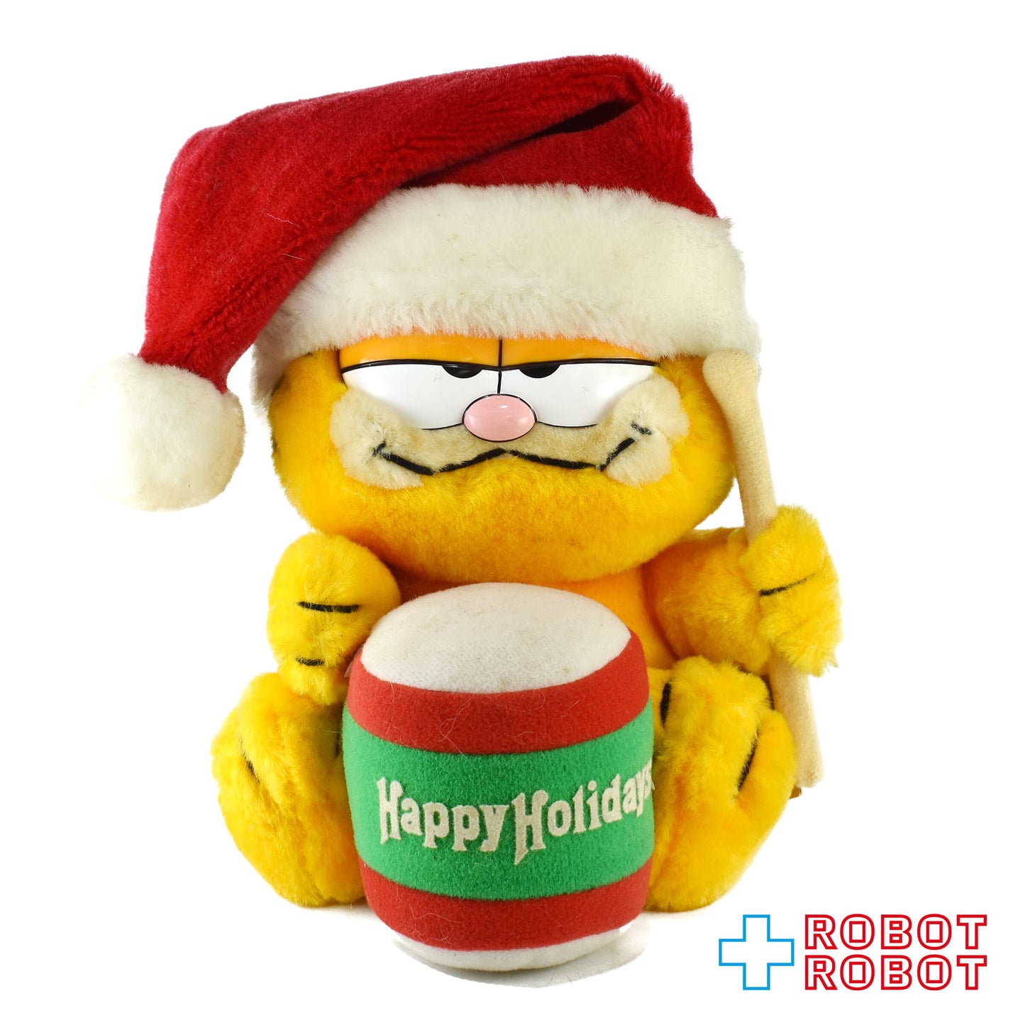 Dakin ガーフィールド ぬいぐるみ ドラマー ハッピーホリデイ クリスマス 紙タグ付き 1981