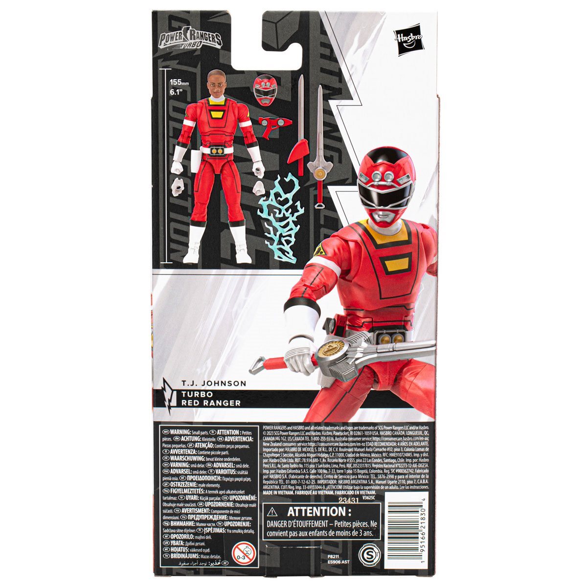 ハズブロ パワーレンジャー ライトニングコレクション ターボ レッドレンジャー（レッドレーサー） 6インチ アクションフィギュア 未開封