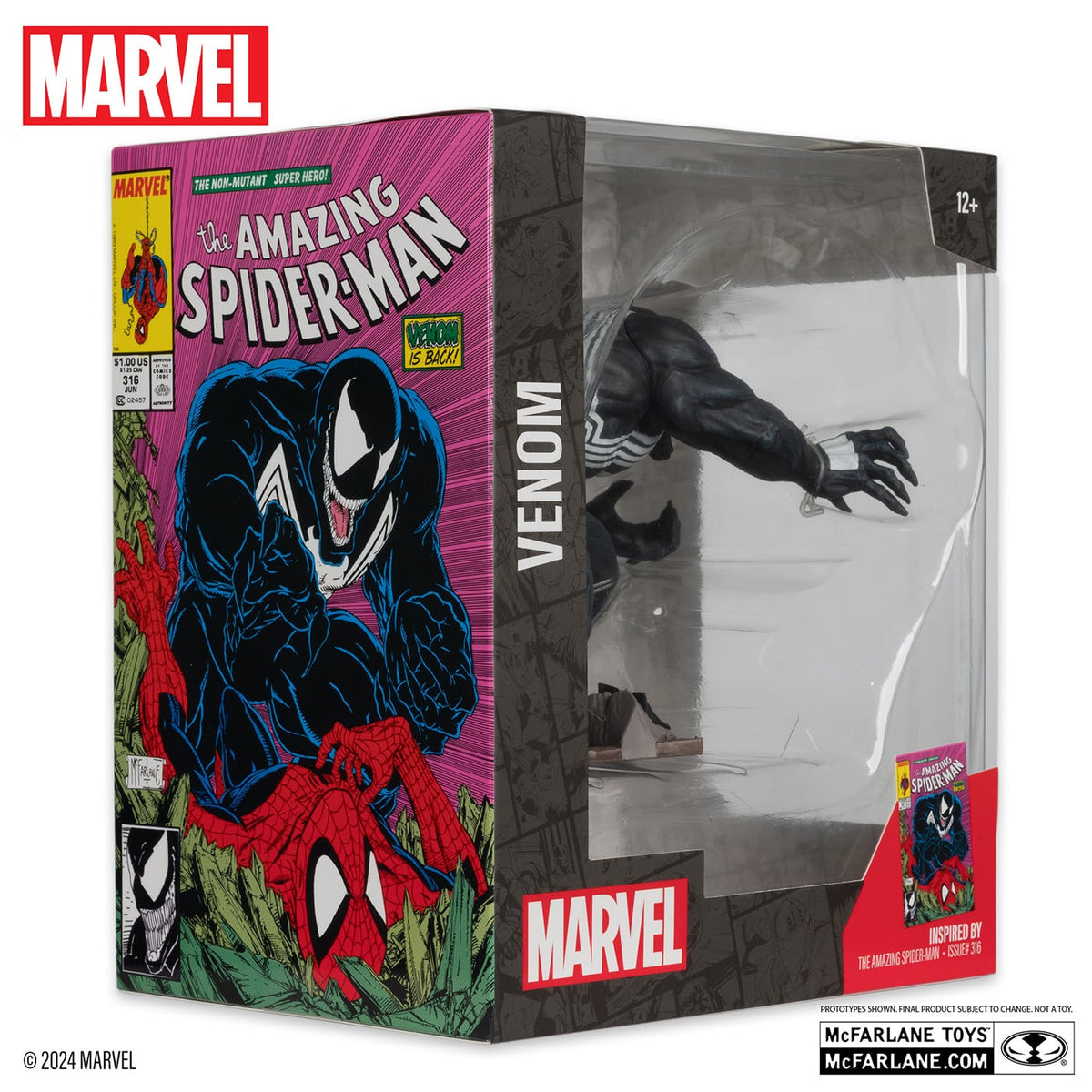 マクファーレン・トイズ マーベル シーン・フィギュア #007 ヴェノム トッド・マクファーレン・トイズ／The Amazing Spider-Man Vol.1 #316 1/6 スタチューフィギュア 未開封 ※難有り
