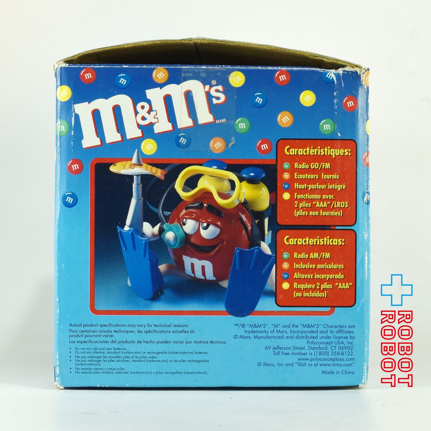 M&M's エムアンドエムズ レッド キャラクター コレクターズ シリーズ  スキューバダイビング ラジオ & ヘッドフォン セット 箱入り