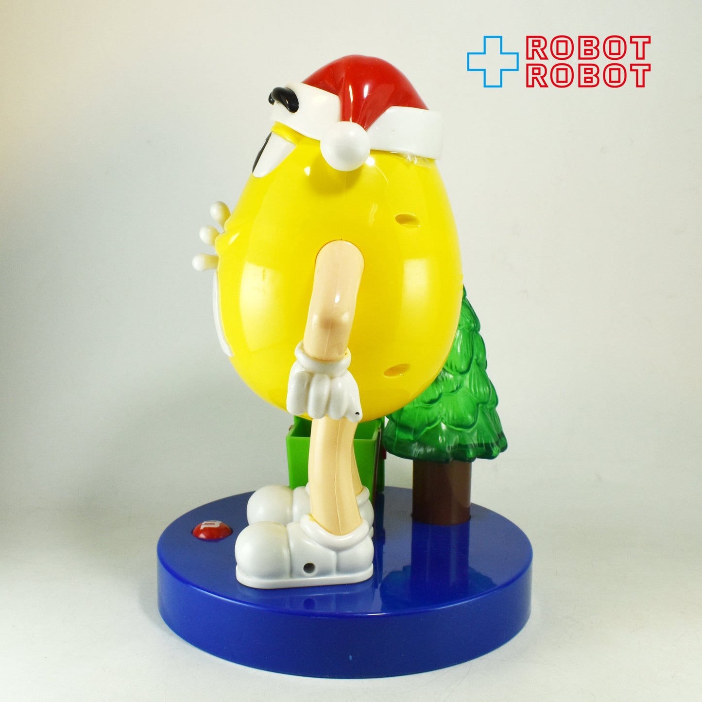 M&M's イエロー クリスマス ディスペンサー ライト＆ミュージック ツリー エムアンドエムズ 青色台