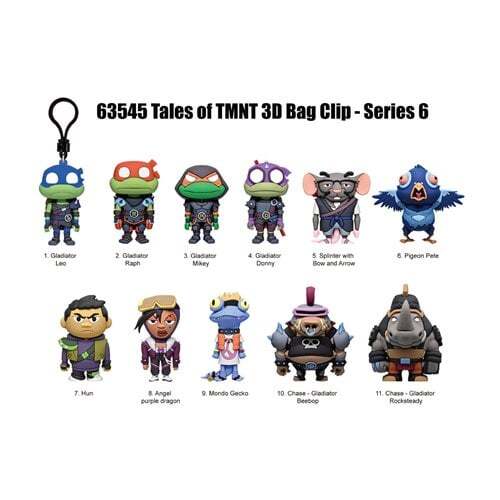 モノグラム フィギュラル バッグ クリップ TMNT テイルズ・オブ・ティーンエイジ・ミュータント・ニンジャ・タートルズ シリーズ6 1パック 未開封