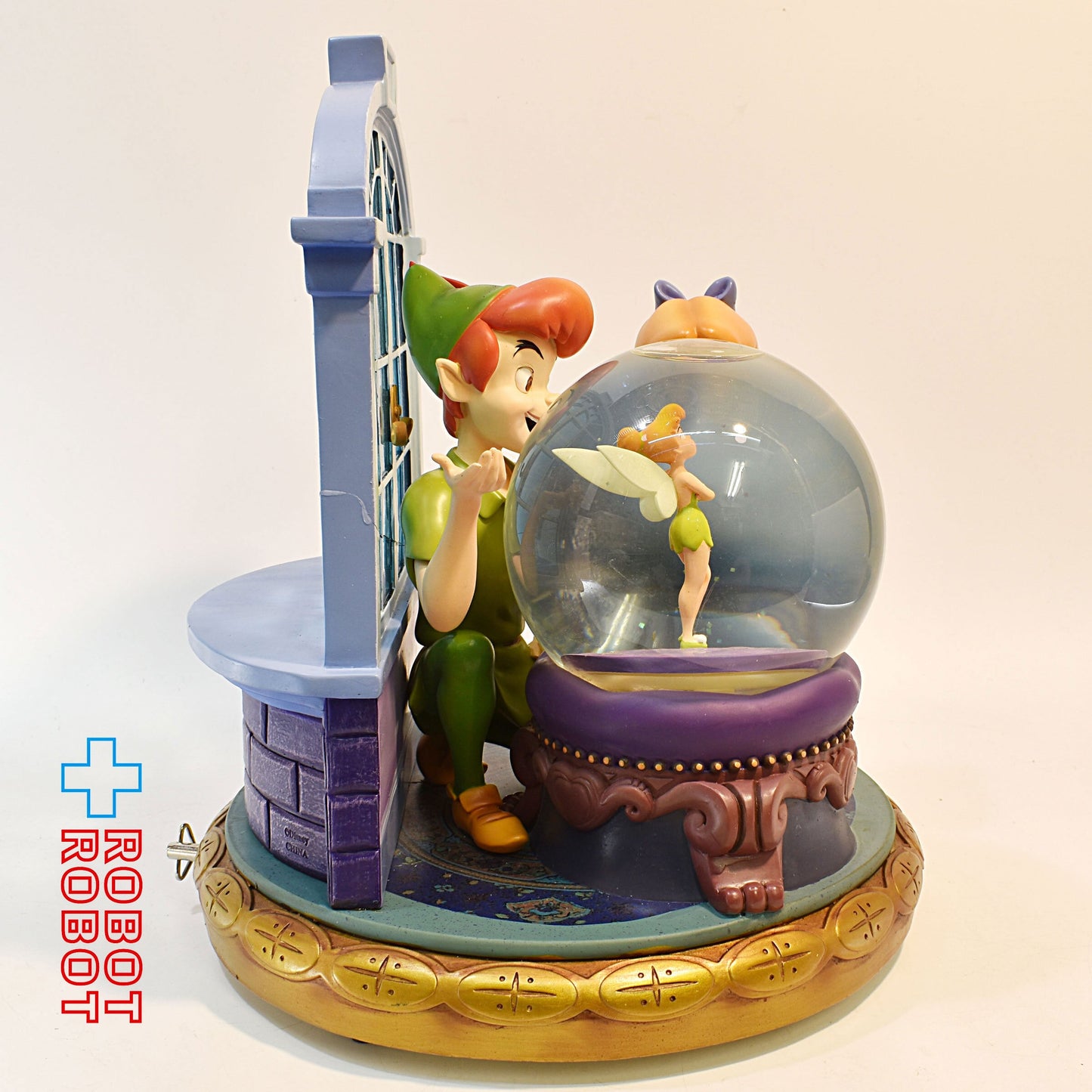 ディズニー ピーターパン ティンカーベル ウェンディ ミュージカル スノーグローブ 箱付 ※難有り