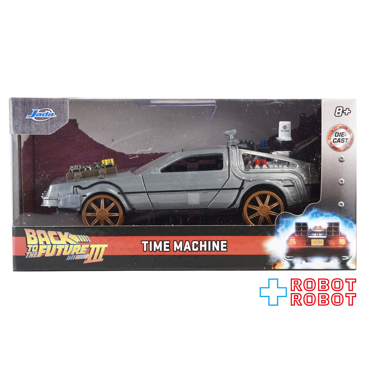 JADA TOYS メタルズ・ダイキャスト 1/32 バック・トゥ・ザ・フューチャー 3 デロリアン( レールホイール)