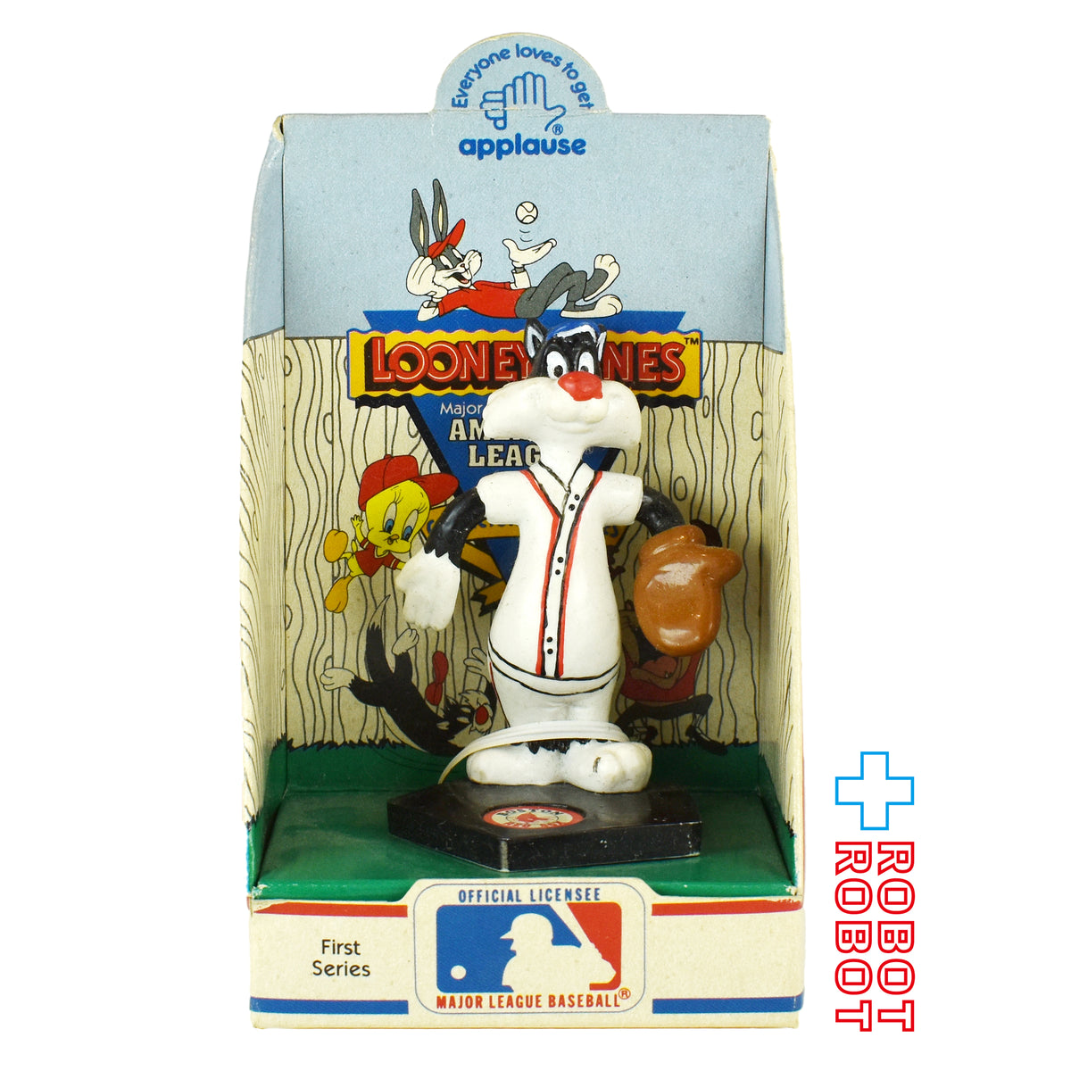 アプローズ社 ルーニー・テューンズ MLB アメリカンリーグ シルベスター（ボストン・レッドソックス） PVCフィギュア 1990 箱付き