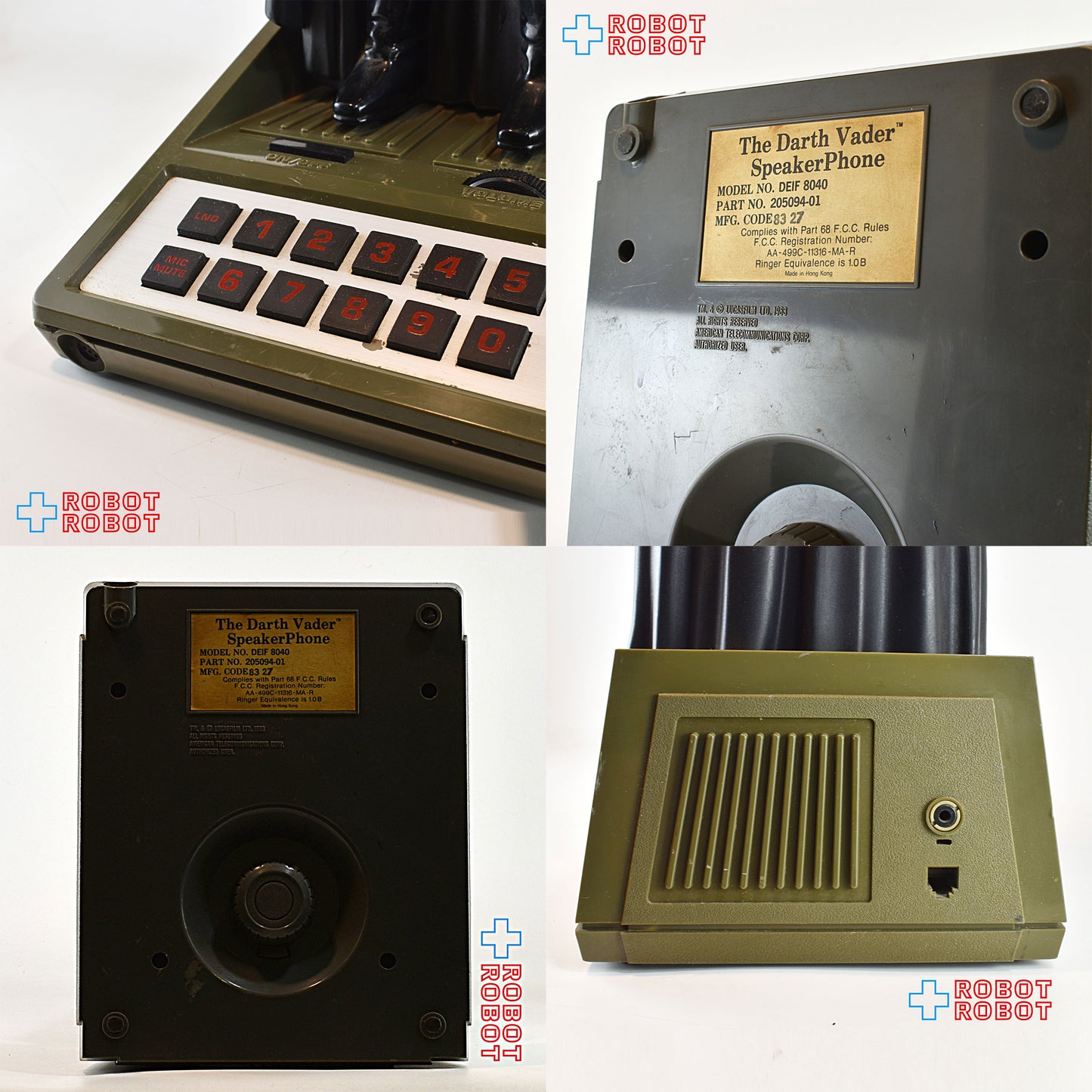 スター・ウォーズ ダース・ベイダー スピーカーフォン フィギュア電話機 1983