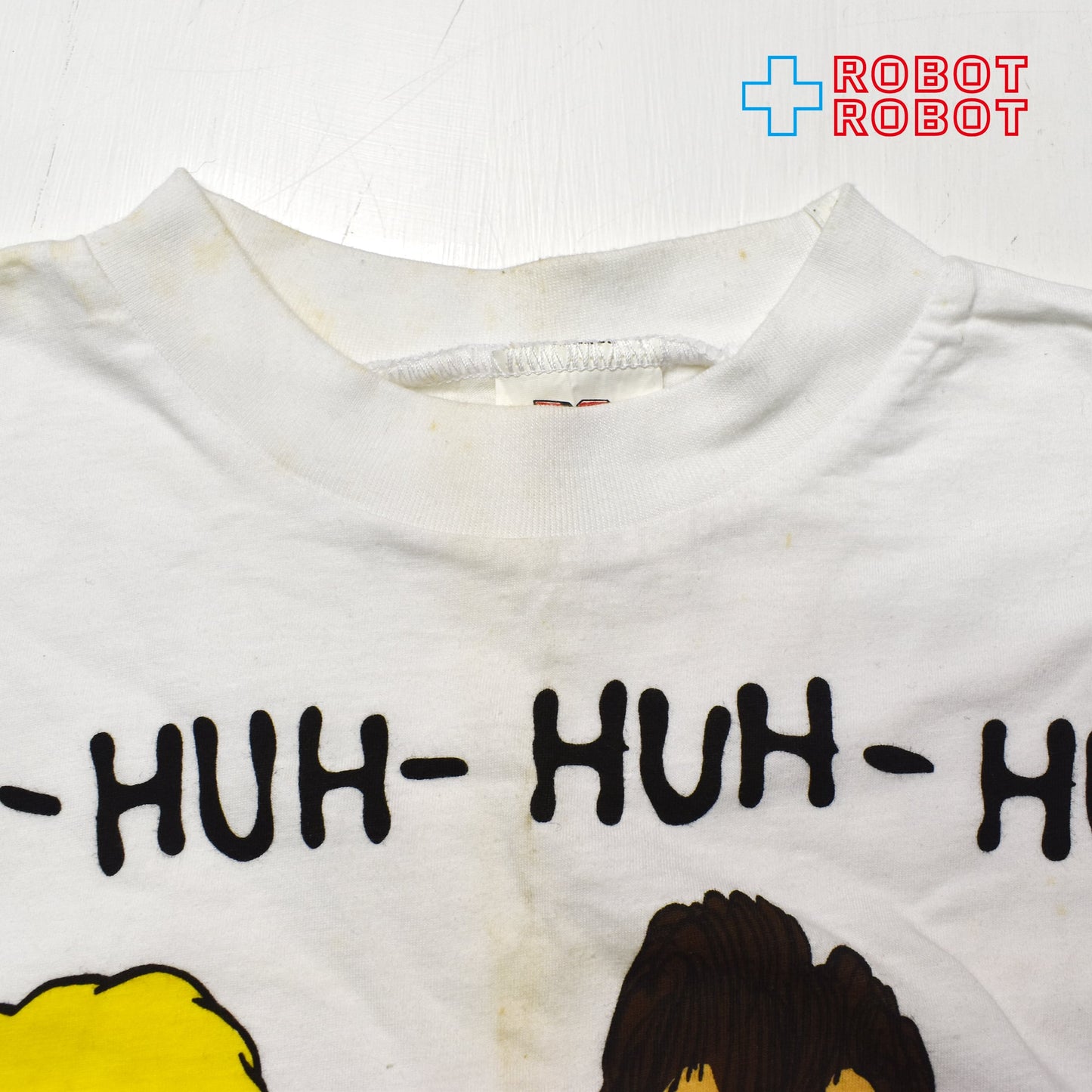 アメリカンウェア ビーバス & バットヘッド MTV "HUH-HUH-HUH-HUH" Tシャツ 90's USA製 ホワイト Lサイズ