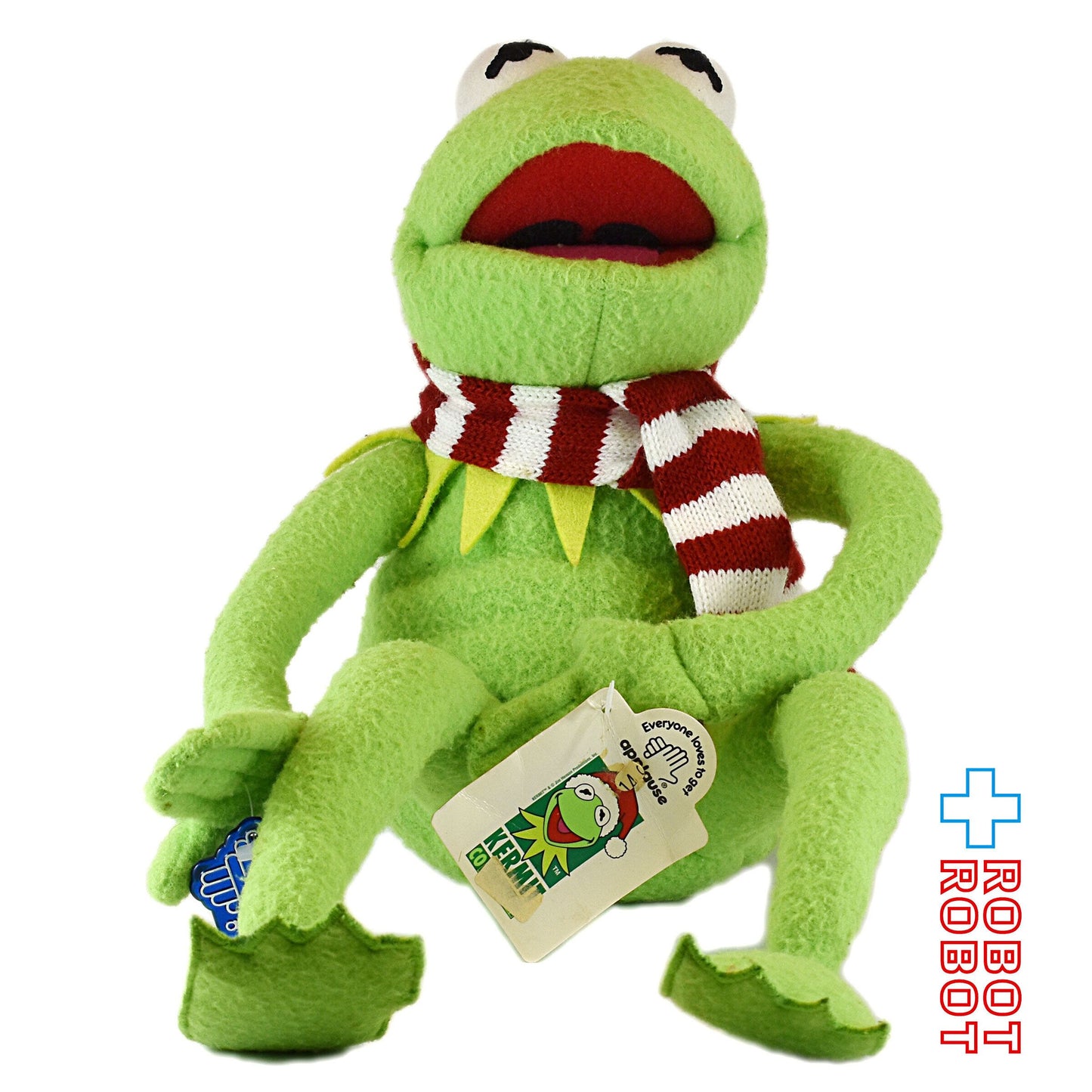 アプローズ社 マペッツ カーミット ぬいぐるみ人形 マフラー巻き 1997 紙タグ付