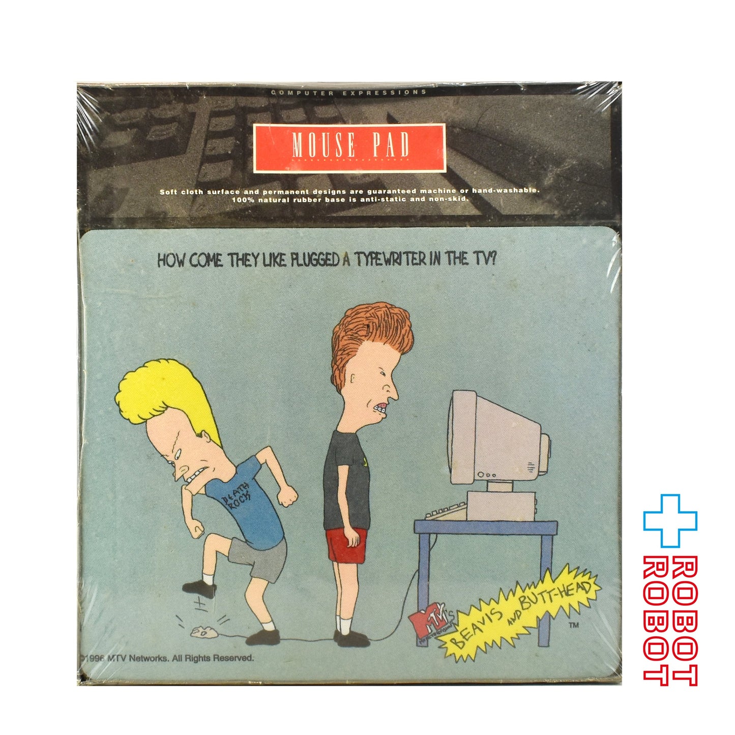 ビーバス&バットヘッド How Come They Like Plugged A Typpewriter IN The TV マウスパッド 未開封