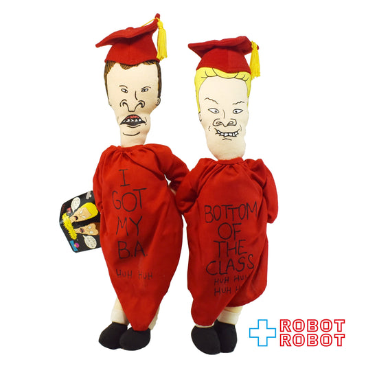 ビーバス・アンド・バットヘッド アウト オブ キャラクター 卒業ローブ ぬいぐるみ人形 2体セット タグ付き 1993