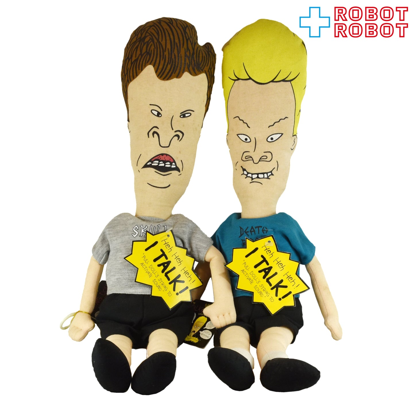 ビーバス・アンド・バットヘッド アウト オブ キャラクター トーキング ぬいぐるみ人形 2セット タグ付き 1993