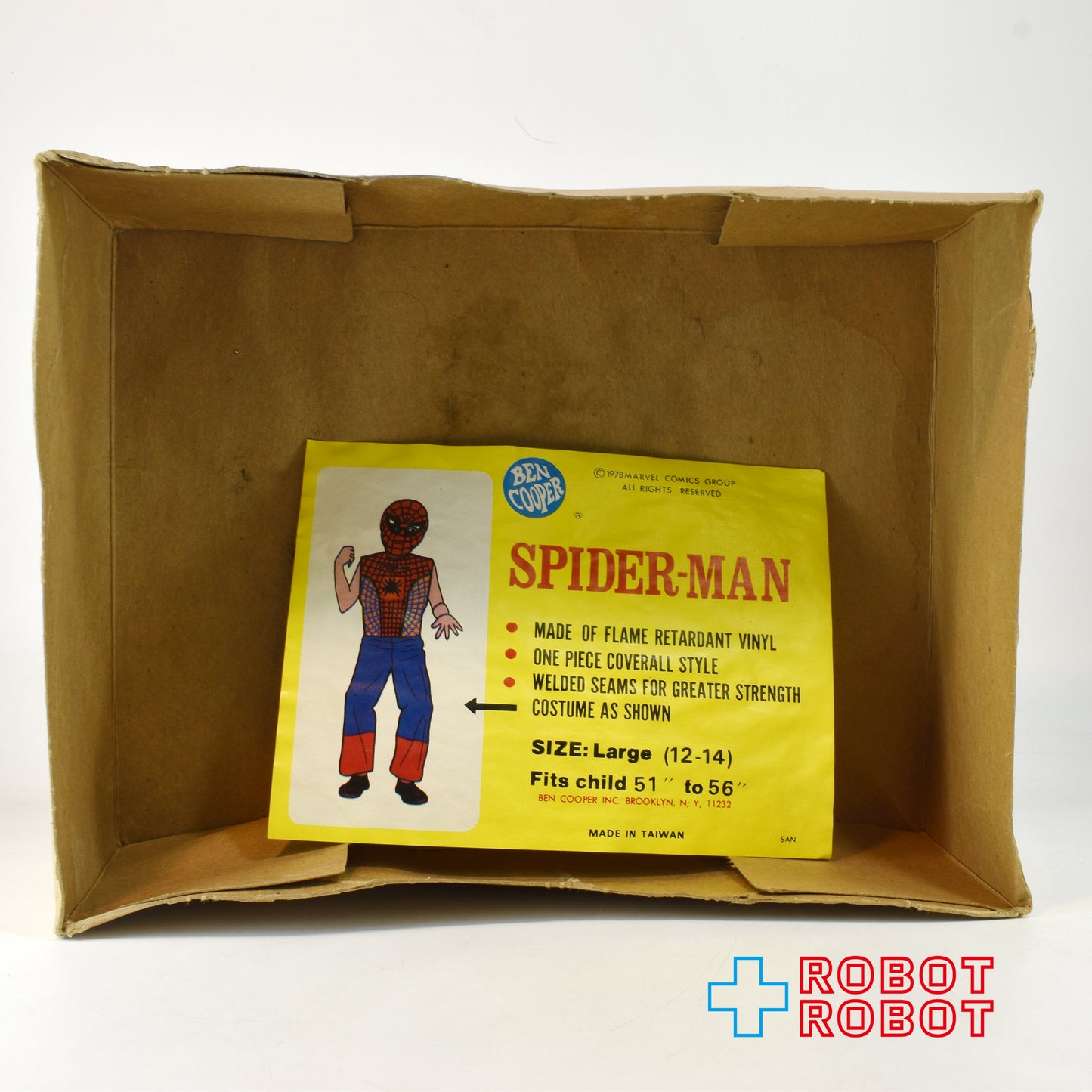 ベン・クーパー マーベル スパイダーマン スーパーヒーロー コスチューム＆マスク 1970's 箱入