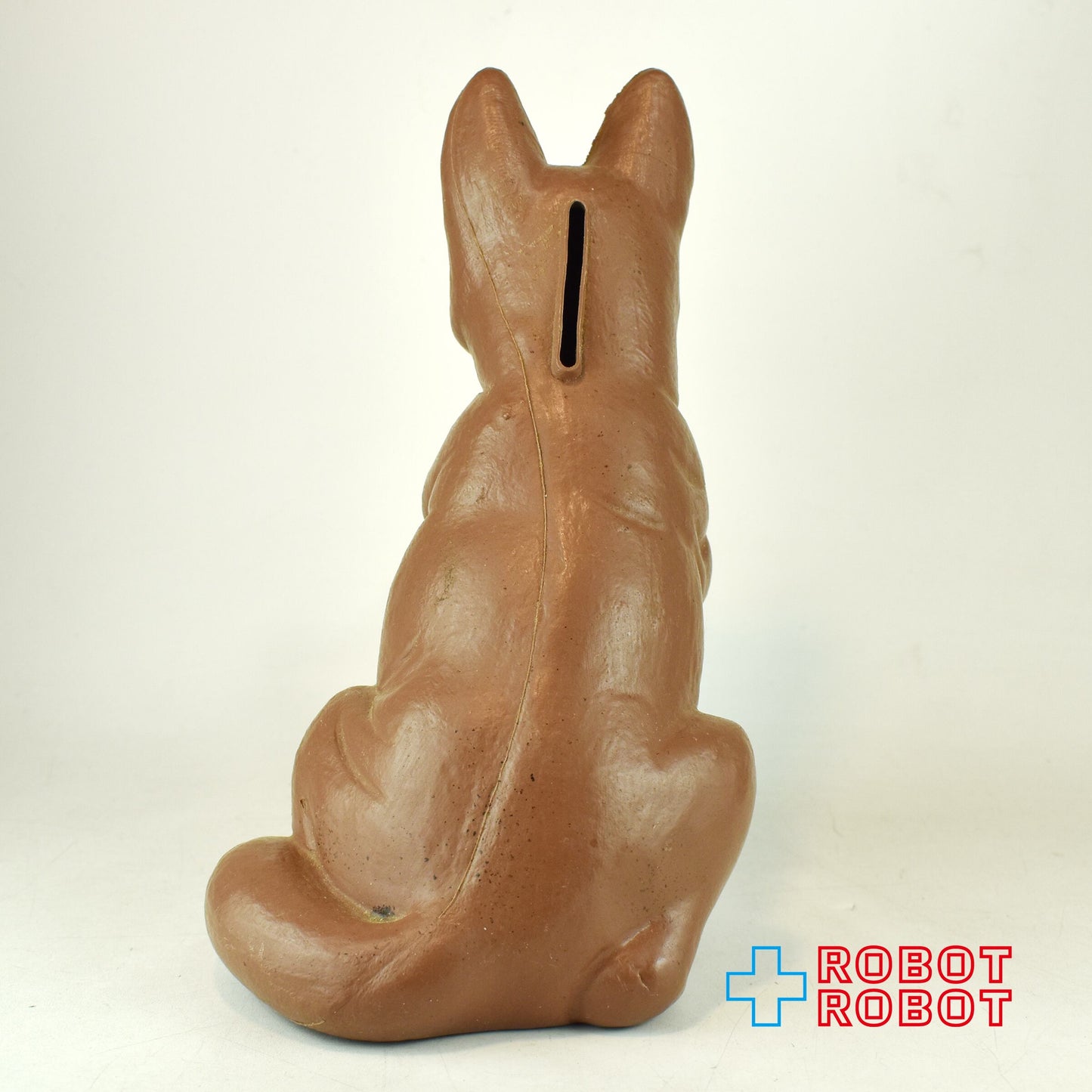 茶色い犬 ポリ貯金箱