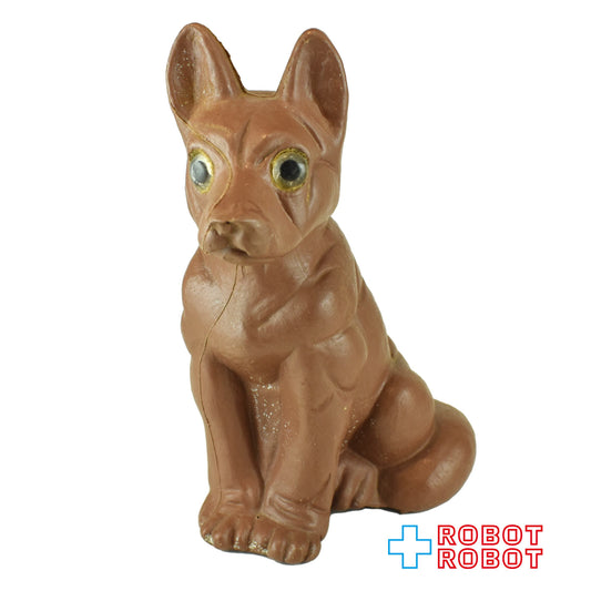 茶色い犬 ポリ貯金箱