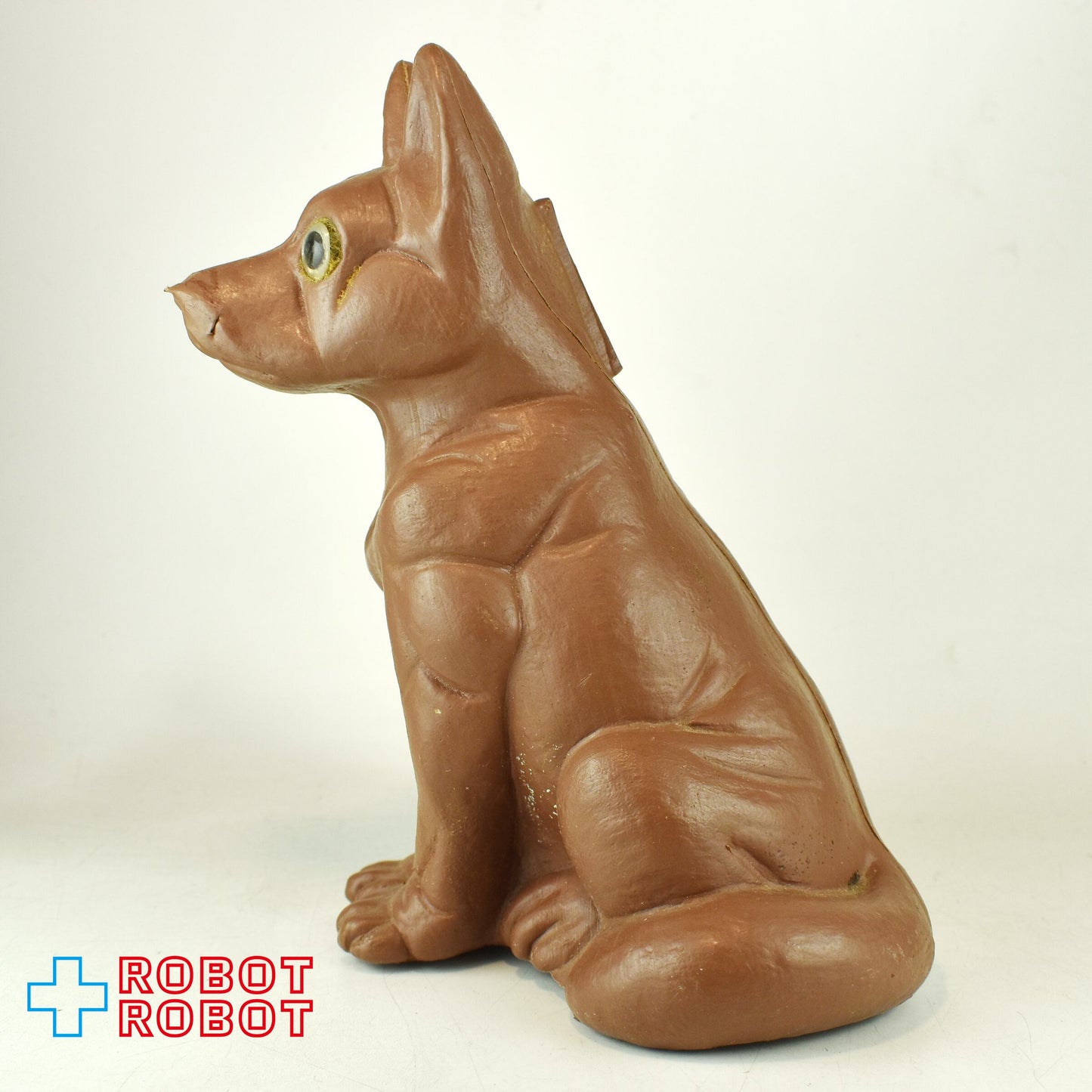 茶色い犬 ポリ貯金箱
