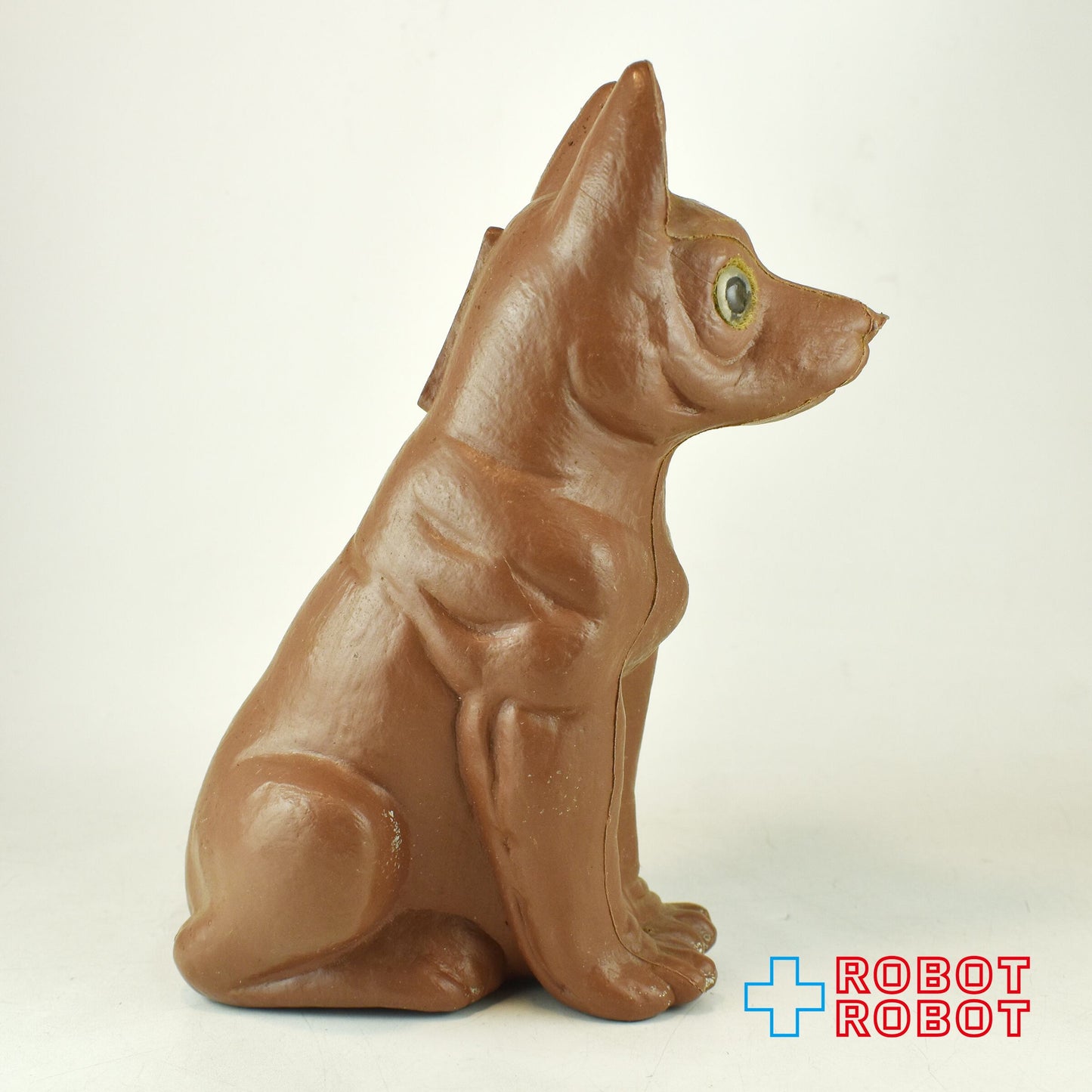茶色い犬 ポリ貯金箱