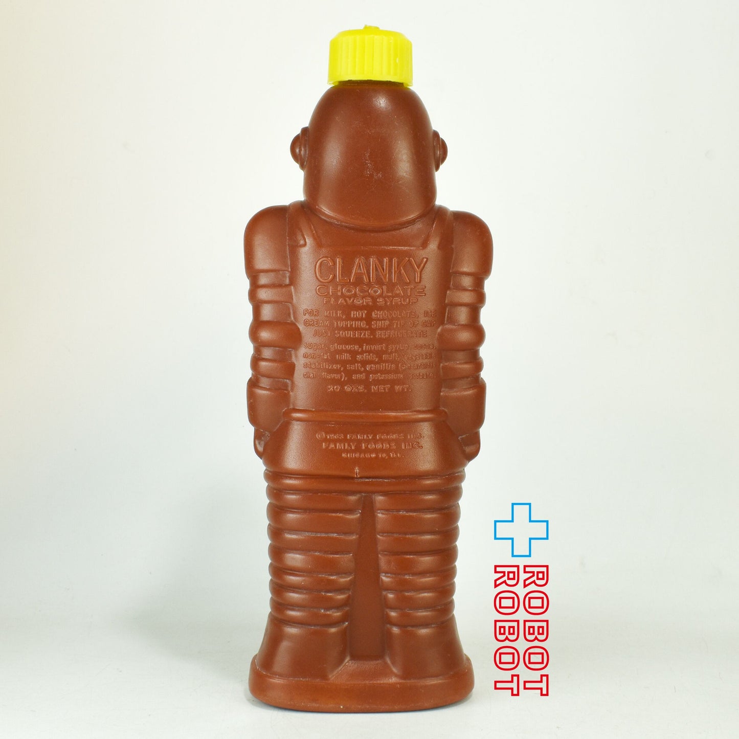 クランキー・チョコレート・フレーバー・シロップ ロボットの形のボトル