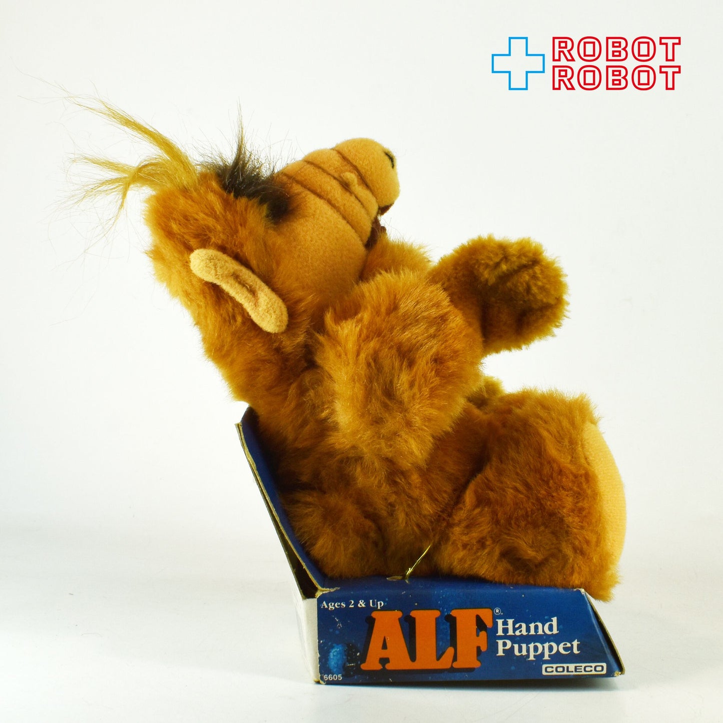 コレコ社 アルフ ハンドパペット ぬいぐるみ人形 メイドイン・KOREA 1987 パッケージ台座付