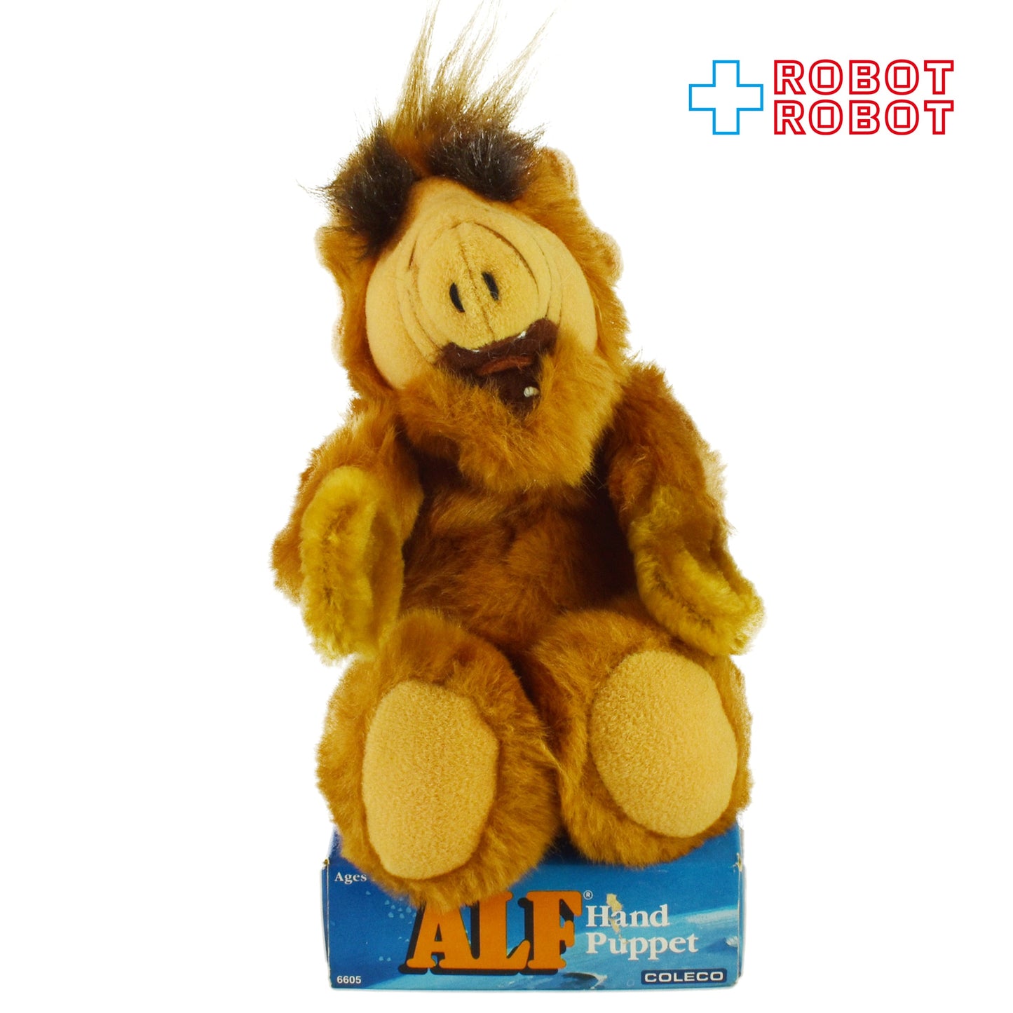 コレコ社 アルフ ハンドパペット ぬいぐるみ人形 メイドイン・KOREA 1987 パッケージ台座付
