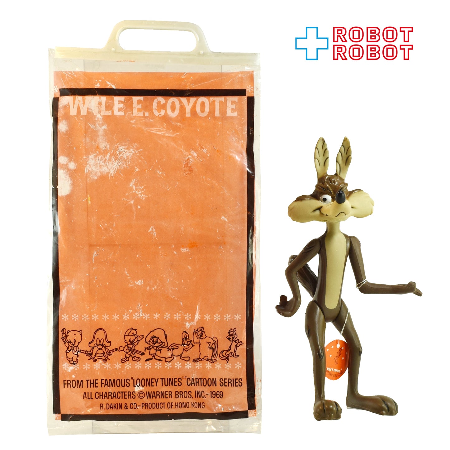 Dakin ルーニー・テューンズ ワイリー・コヨーテ ビニールフィギュア メイドイン香港 袋入 紙タグ付