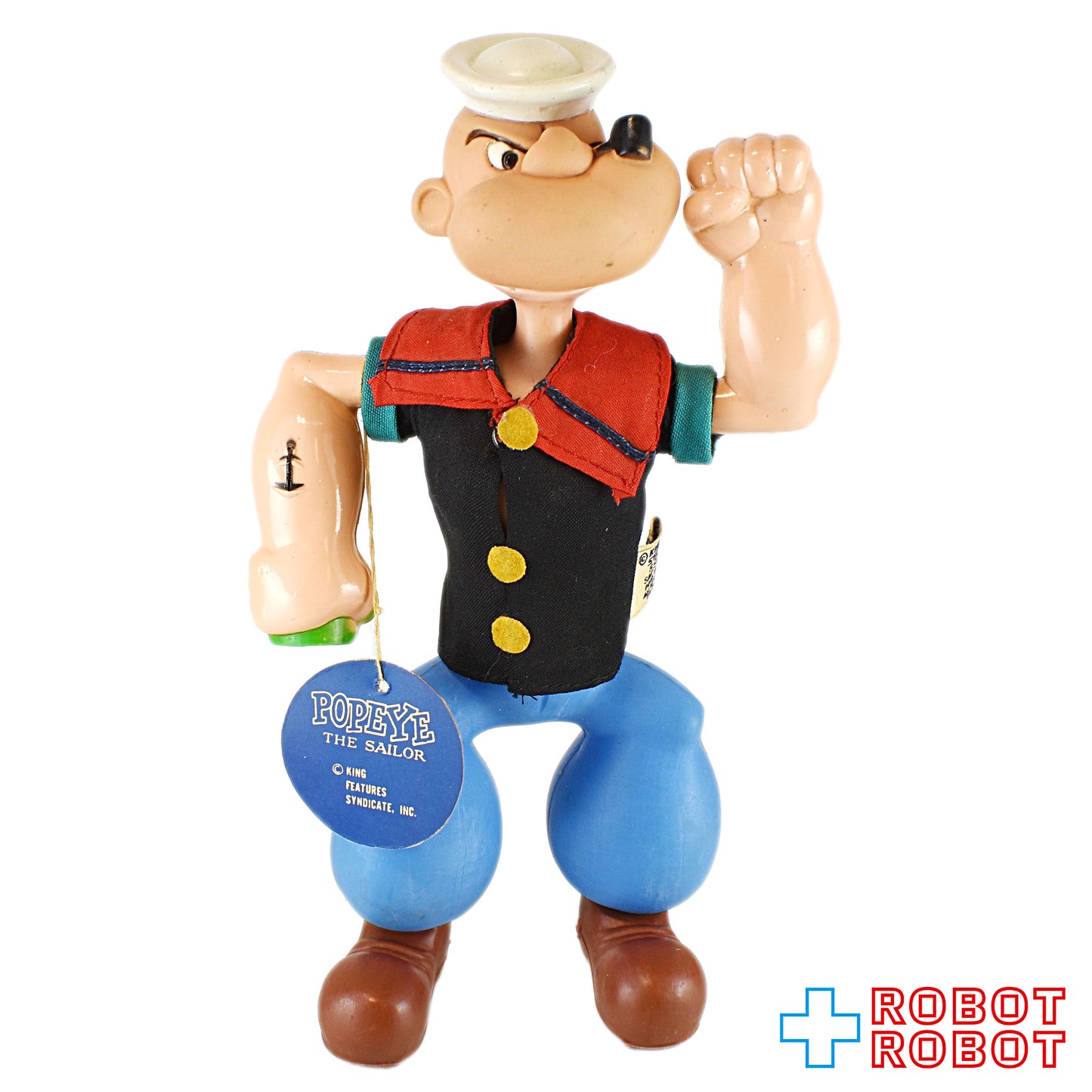 Dakin ポパイ 右腕曲げ ビニールフィギュア 紙タグ付 1970's HONG KONG