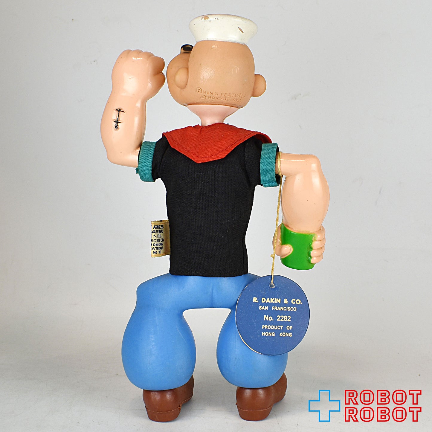Dakin ポパイ 右腕曲げ ビニールフィギュア 紙タグ付 1970's HONG KONG