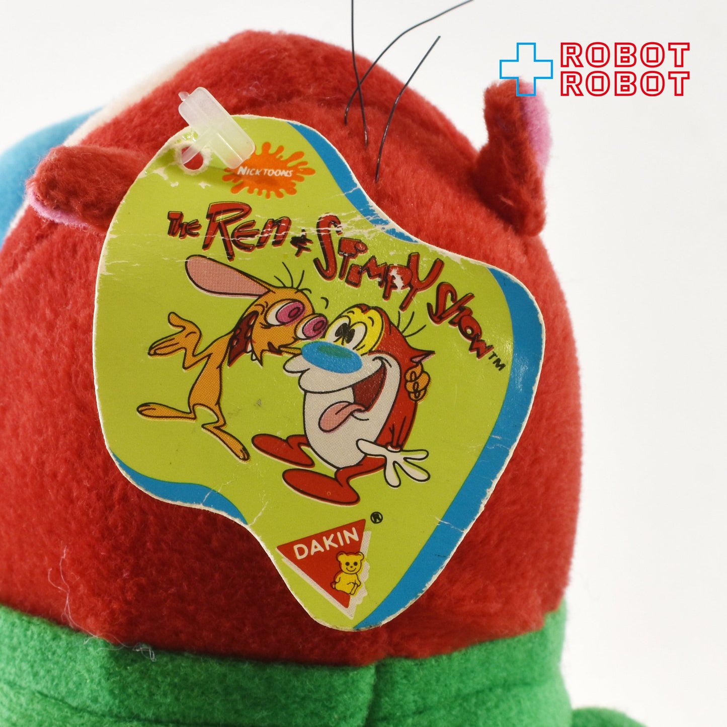 Dakin レン＆スティンピー スティンピー・キャット 緑のパジャマ ぬいぐるみ人形 1992 紙タグ付