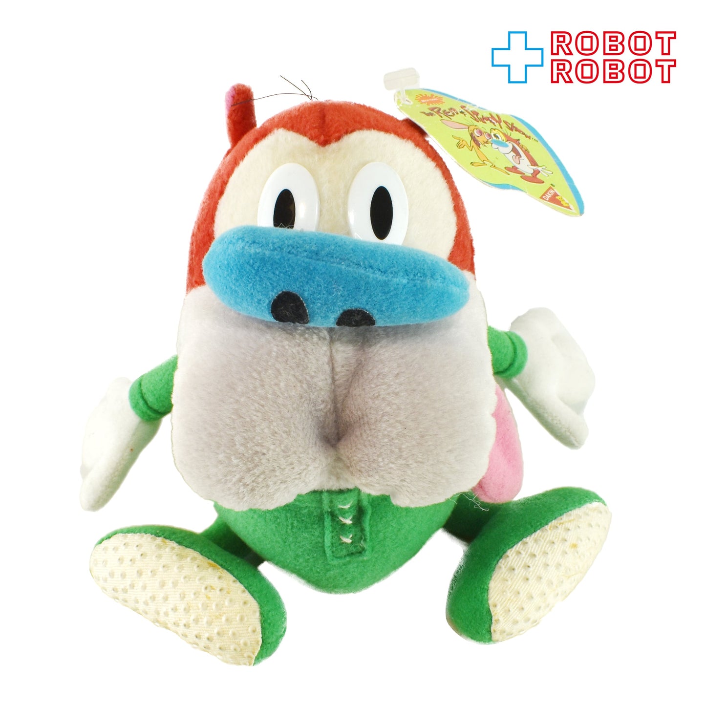 Dakin レン＆スティンピー スティンピー・キャット 緑のパジャマ ぬいぐるみ人形 1992 紙タグ付