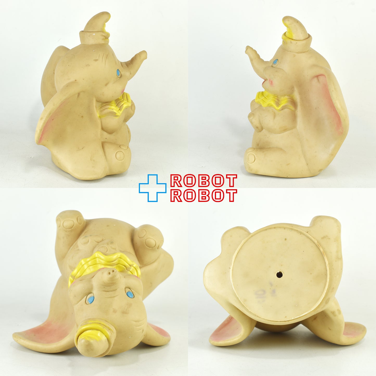 DELL社 ディズニー ダンボ 黄色帽子 ソフビ ラバードール 1960's ※難有り