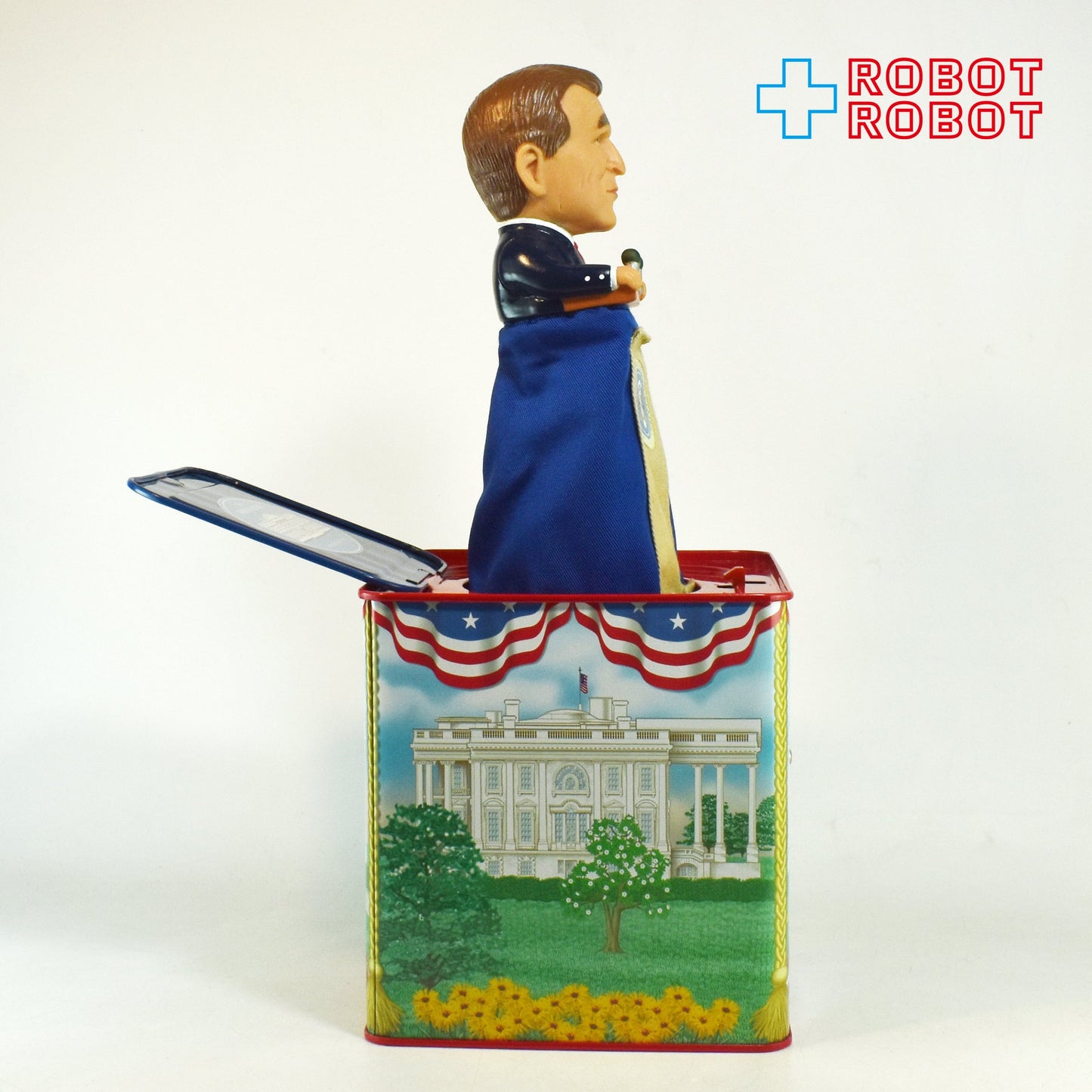 ジョージ・W・ブッシュ 元アメリカ大統領 大統領万歳 びっくり箱 ジャックインザボックス デザインマスター社 箱入